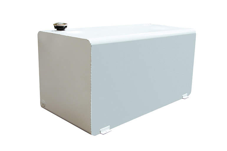 Rectangle Auxiliary Tank - White Steel